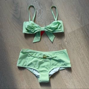NWT Anthropologie Sherbet Seersucker Mint Green Bikini Set